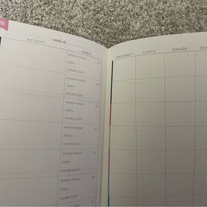 Erin Condren Wellness log with stickers. NEW.